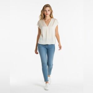 Vince Crushed Satin Blouse